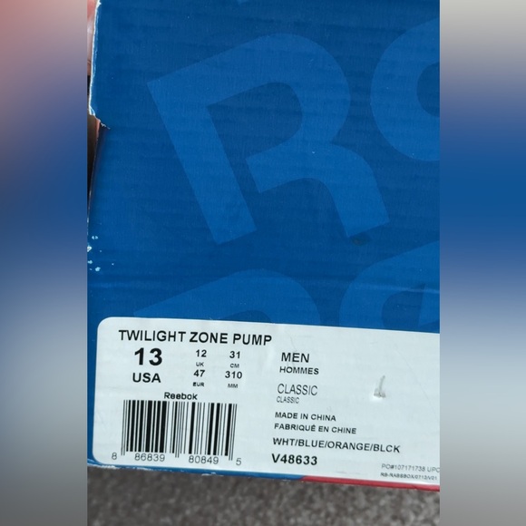 Reebok Twilight Zone Pump Classic wht/blue/orange/black 13 - Picture 8 of 8